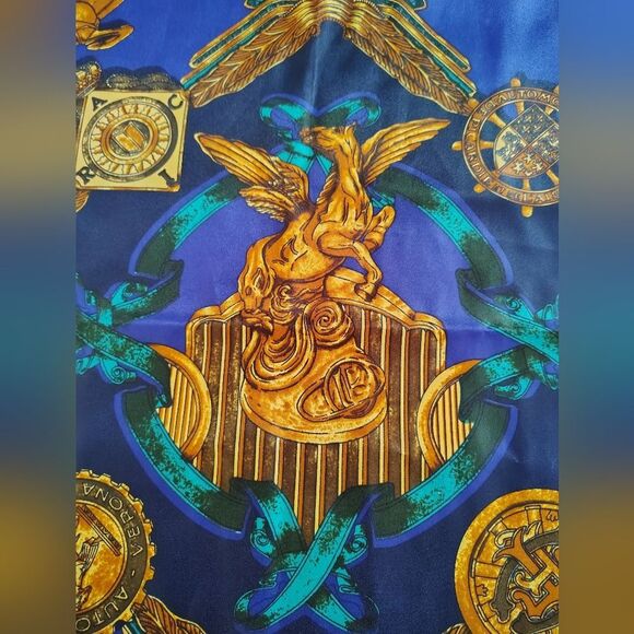 Vintage Scarf Parures De Vent Car Ornaments Gold - Picture 8 of 16